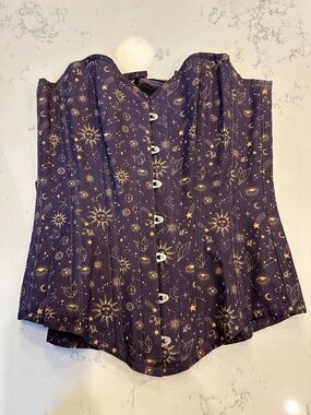 Corset Story Steel Boned Whimsigoth Celestial Witchy Corset size UK 12